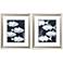 Deep Blue Sea 22" High 2-Piece Framed Wall Art Set