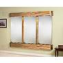 Deep Creek Falls 69"H Rustic Sil Mirror Fountain-Rnd Edges