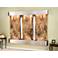 Deep Creek Falls 69"H Steel Travertine Fountain-Round Edges