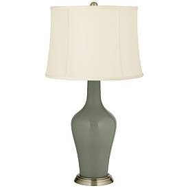 Image2 of Deep Lichen Green Anya Table Lamp with Dimmer