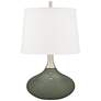 Deep Lichen Green Felix Modern Table Lamp with Table Top Dimmer