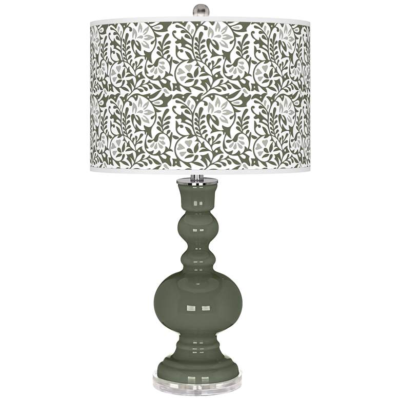 Image 1 Deep Lichen Green Gardenia Apothecary Table Lamp