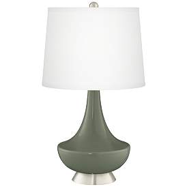 Image2 of Deep Lichen Green Gillan Glass Table Lamp