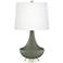 Deep Lichen Green Gillan Glass Table Lamp