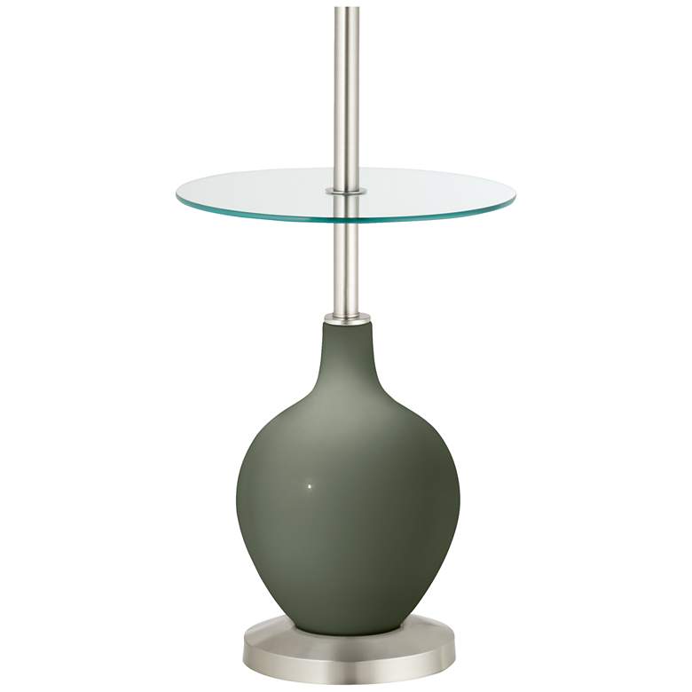 Image 3 Deep Lichen Green Ovo Tray Table Floor Lamp more views