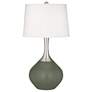 Deep Lichen Green Spencer Table Lamp with Dimmer