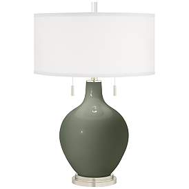 Image2 of Deep Lichen Green Toby Table Lamp with Dimmer