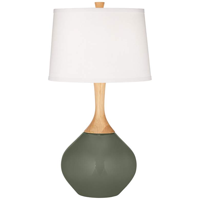 Image 2 Deep Lichen Green Wexler Table Lamp with Dimmer
