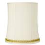 Deep Pinched Drum Shade with Gold Satin Weave Trim 12x14x16 (Spider)