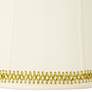 Deep Pinched Drum Shade with Gold Satin Weave Trim 12x14x16 (Spider)