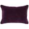 Deep Plum Purple 20" x 14" Cotton Velvet Throw Pillow