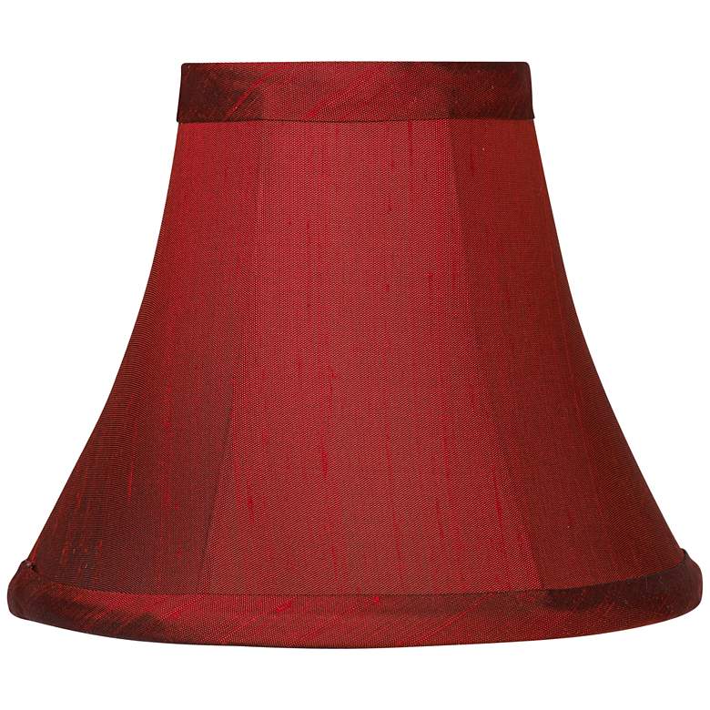 Image 3 Deep Red Small Bell Clip Lamp Shades 3x6x5 (Clip-On) Set of 4 more views