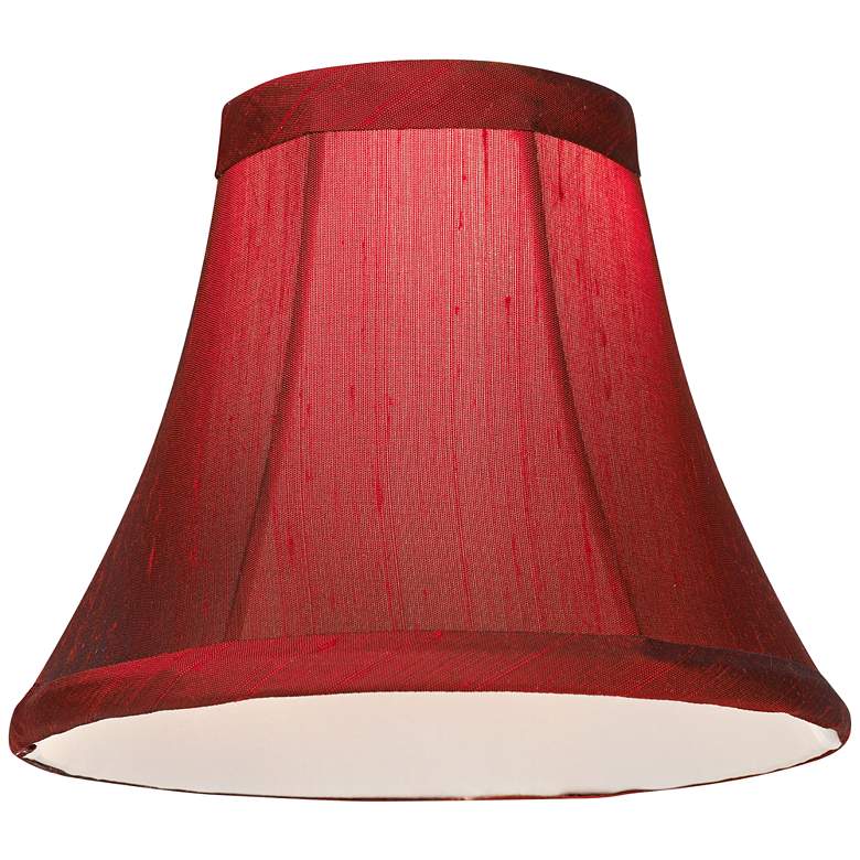 Image 4 Deep Red Small Bell Clip Lamp Shades 3x6x5 (Clip-On) Set of 4 more views