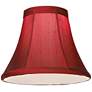 Deep Red Small Bell Clip Lamp Shades 3x6x5 (Clip-On) Set of 6
