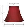 Deep Red Small Bell Clip Lamp Shades 3x6x5 (Clip-On) Set of 6