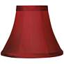 Deep Red Small Bell Clip Lamp Shades 3x6x5 (Clip-On) Set of 8