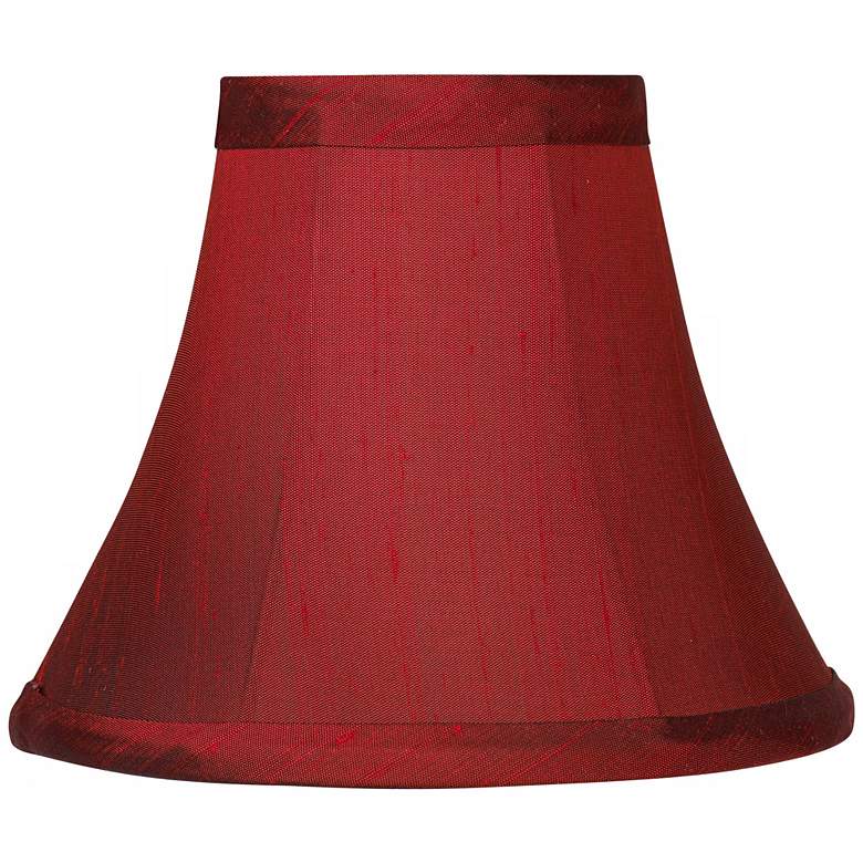 Image 2 Deep Red Small Bell Lamp Shade 3x6x5 (Clip-On)