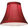 Deep Red Small Bell Lamp Shade 3x6x5 (Clip-On) in scene