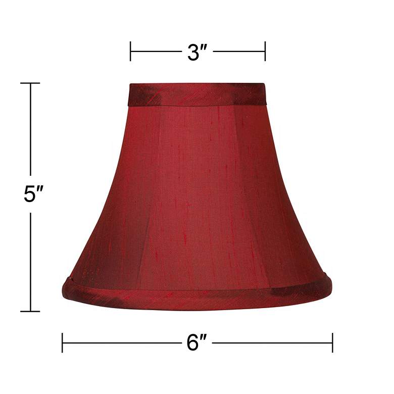 Deep Red Small Bell Lamp Shade 3x6x5 (Clip-On) more views