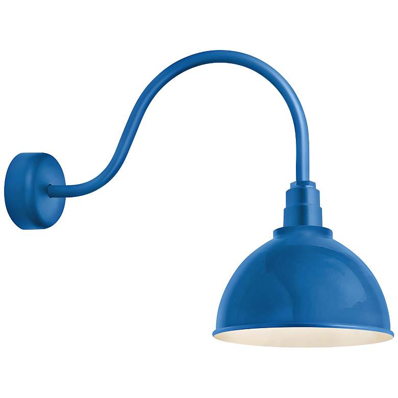 Image 1 Deep Reflector 26 inch High Blue Outdoor Wall Light