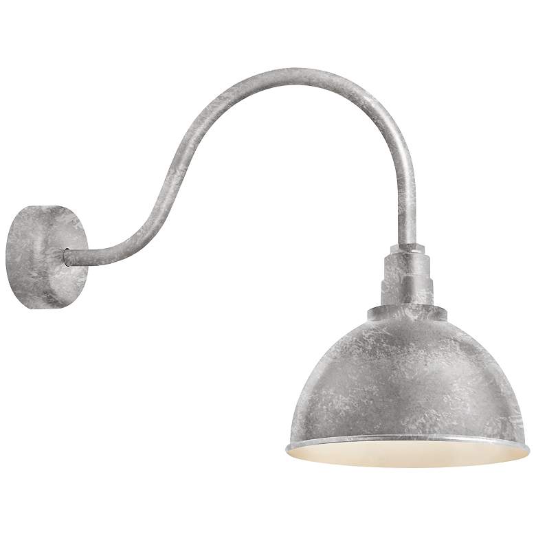 Image 1 Deep Reflector 26" High Galvanized Outdoor Wall Light