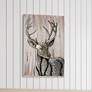 1_Deer 1 40" High Iron Wall Sculpture on Wooden Wall Art