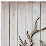 3_Deer 2 40" High Iron Wall Sculpture on Wooden Wall Art more views
