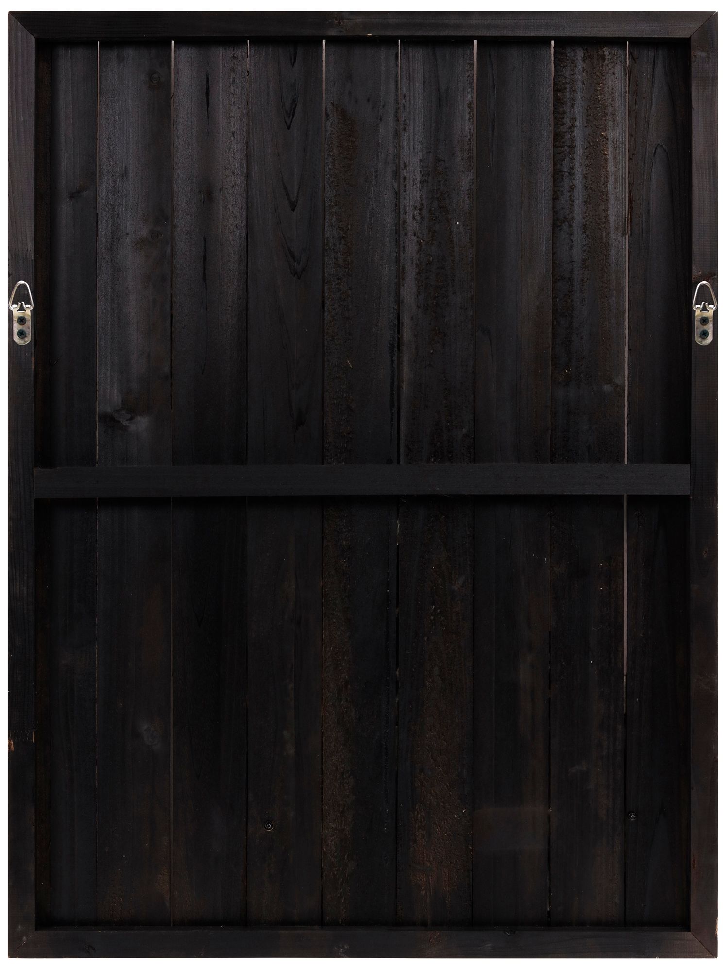 Deer 2 40" High Iron Wall Sculpture on Wooden Wall Art