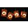 Deer Bear Winter Wooden Red Lantern 10-Light String Light