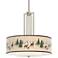 Deer Lodge Carey 24" Brushed Nickel 4-Light Chandelier