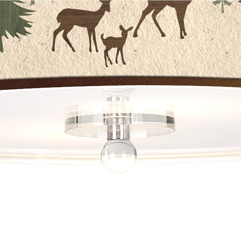 Image 3 Deer Lodge Giclee 16 inch Wide Semi-Flush Ceiling Light more views