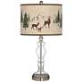 Deer Lodge Giclee Apothecary Clear Glass Table Lamp