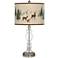 Deer Lodge Giclee Apothecary Clear Glass Table Lamp