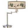 Deer Lodge Giclee CFL Swing Arm Desk Lamp