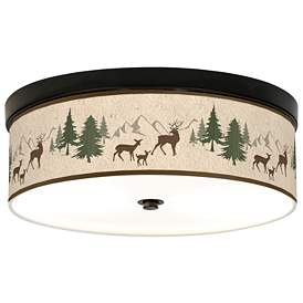 Image1 of Deer Lodge Giclee Energy Efficient Bronze Ceiling Light