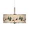 Deer Lodge Giclee Glow 16" Wide Pendant Light