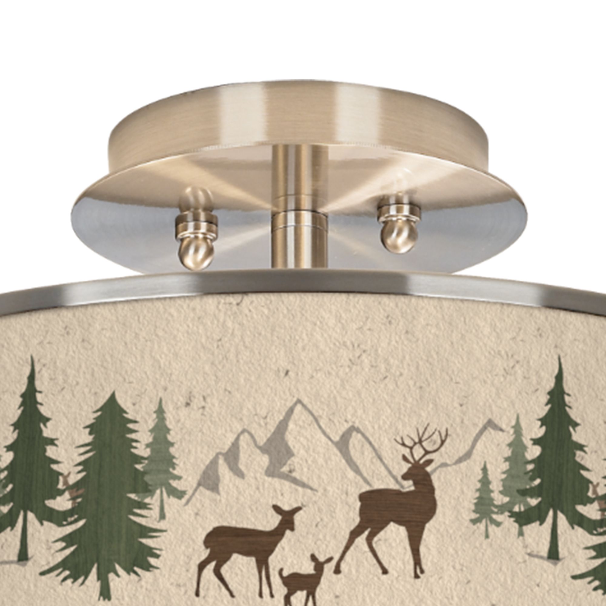 Image 2 Deer Lodge Giclee Glow " Wide Ceiling Light more views