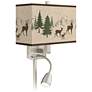 Deer Lodge Giclee Glow LED Reading Light Plug-In Sconce