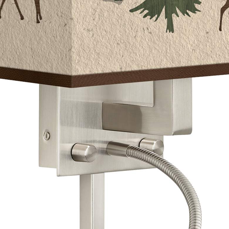 Image 2 Deer Lodge Giclee Glow LED Reading Light Plug-In Sconce more views