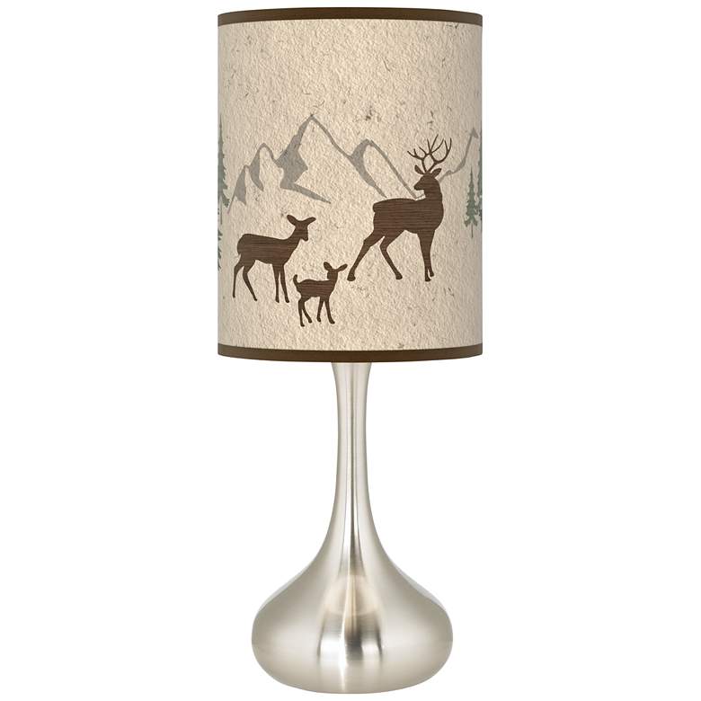 Image 1 Deer Lodge Giclee Modern Rustic Droplet Table Lamp
