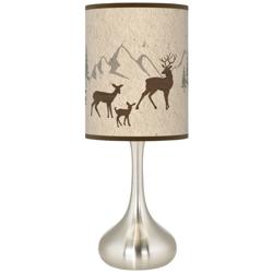 Deer Lodge Giclee Modern Rustic Droplet Table Lamp