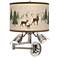Deer Lodge Giclee Plug-In Swing Arm Wall Lamp