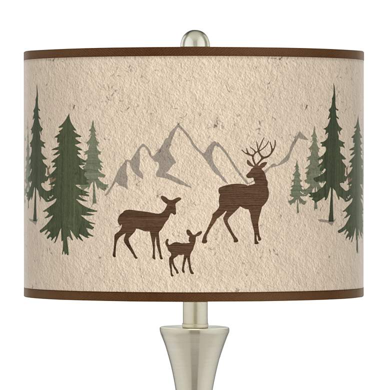 Image 2 Deer Lodge Trish Brushed Nickel Touch Table Lamps Set of 2 more views