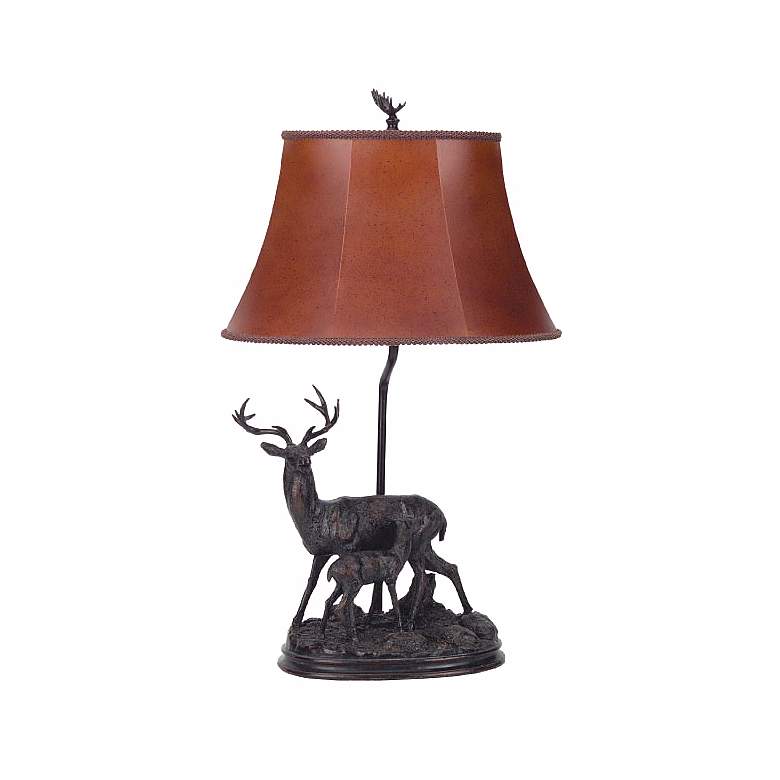 Image 1 Deer with Fawn Table Lamp