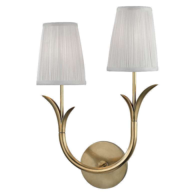 Image 1 Deering 17 3/4" High Aged Brass Left Dual Wall Sconce