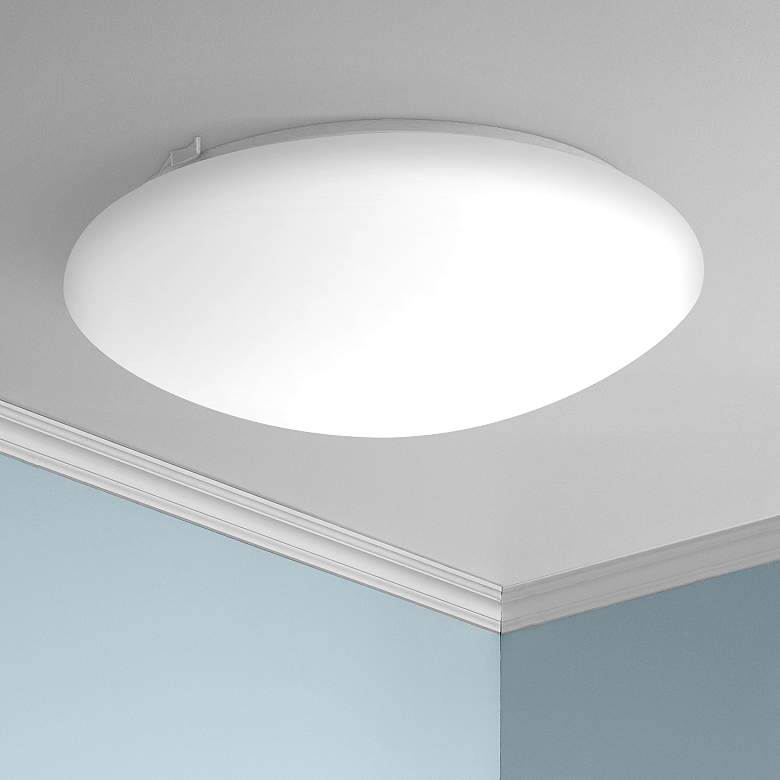 Deft 16&quot; Wide Round White LED Ceiling Light