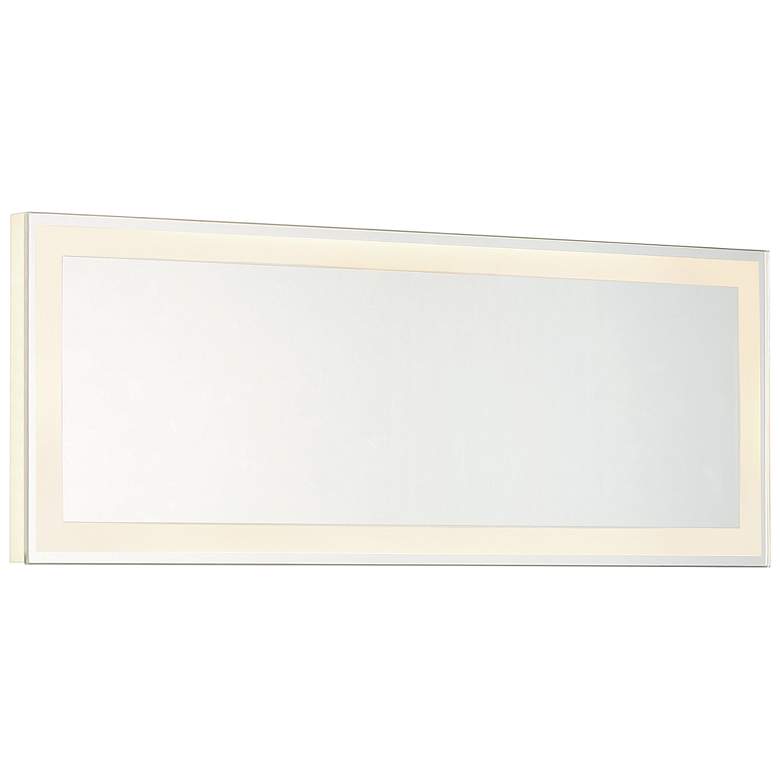 Image 1 Degare White 18 inch x 6 3/4 inch LED Backlit Wall Mirror