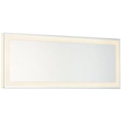 Degare White 18&quot; x 6 3/4&quot; LED Backlit Wall Mirror