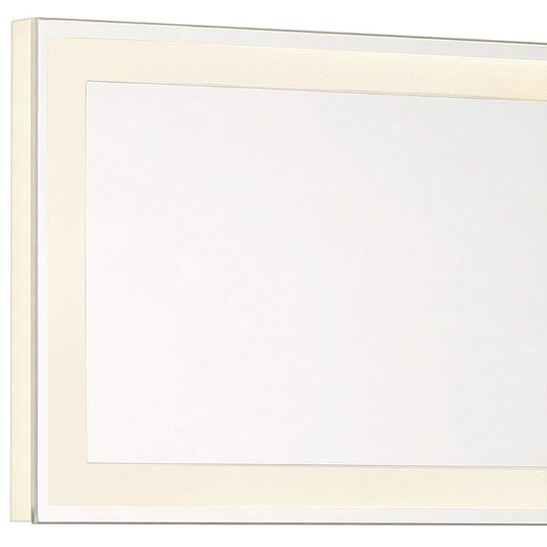 Image 2 Degare White 18 inch x 6 3/4 inch LED Backlit Wall Mirror more views