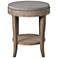Deka 24" Wide Birch Wood and Concrete Accent Table